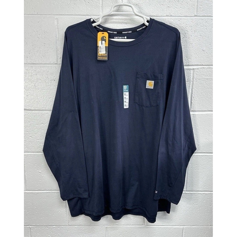 Carhartt Men's Force Relaxed Fit Midweight Long-Sleeve Pocket T-Shirt 4XL